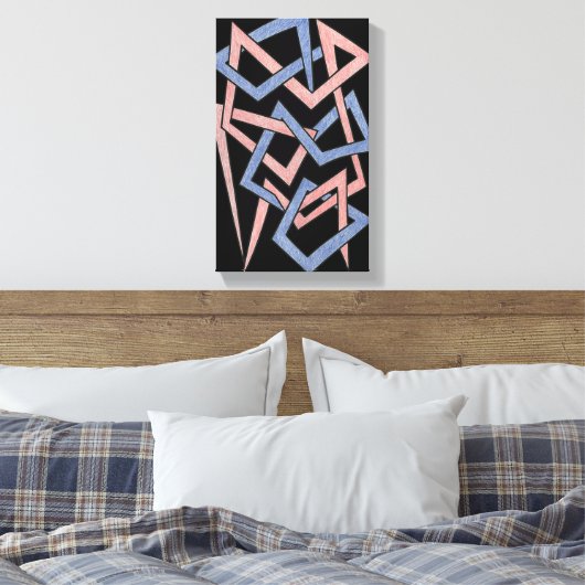 Twisted Hues Canvas Leinwanddruck (Insitu (Schlafzimmer))