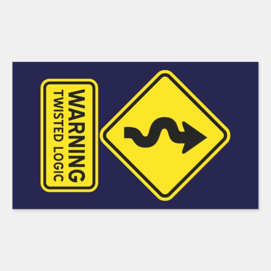 Twisted-Logic-Sticker Rechteckiger Aufkleber (Vorderseite)