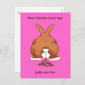 Twisted Oaster Bunny Postcard Feiertagspostkarte (Vorne/Hinten)