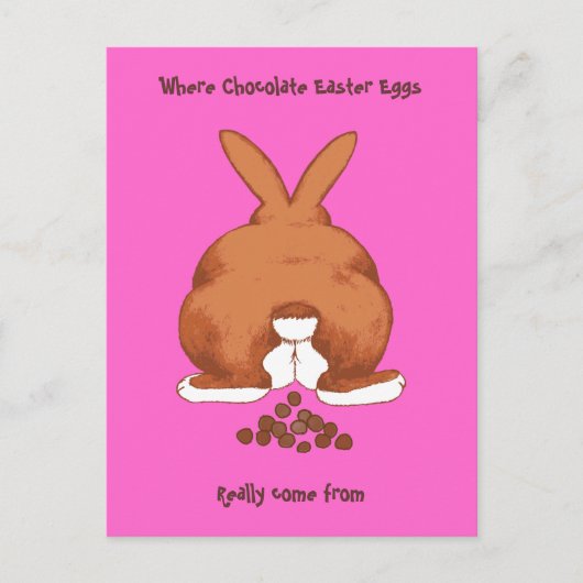 Twisted Oaster Bunny Postcard Feiertagspostkarte (Vorderseite)