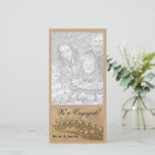 Twisted Pearls Verlobung Ankündigung Fotokarte (Stehend Vorderseite)