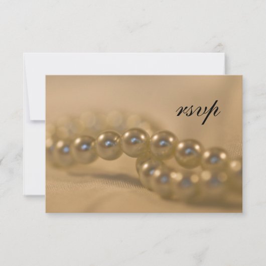 Twisted Pearls Wedding RSVP Response Card Karte (Vorderseite)