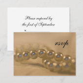 Twisted Pearls Wedding RSVP Response Card Karte (Vorne/Hinten)
