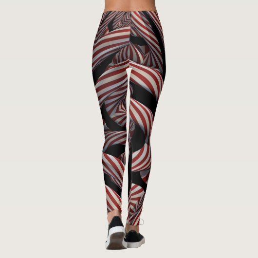 Twisted Peppermint Holiday Fraktal Leggings (Rückseite)