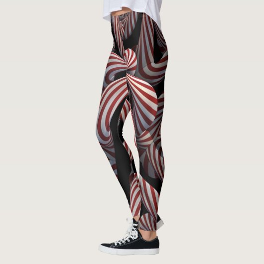 Twisted Peppermint Holiday Fraktal Leggings (Links)