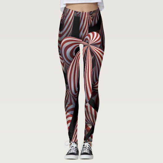 Twisted Peppermint Holiday Fraktal Leggings (Vorderseite)