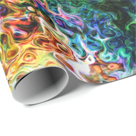 Twisted Rainbow Vapors Drei Geschenkpapier (Rolleneckpunkt)
