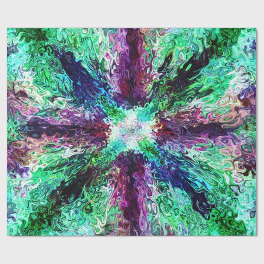 Twisted Rainbow Vapors Geschenkpapier (Flach)