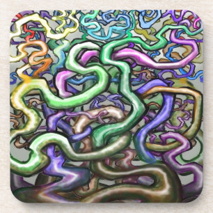 Twisted Rainbow Vines Getränkeuntersetzer
