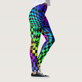 Twisted Schachbretts Multi von Kenneth Yoncich Leggings (Rechts)