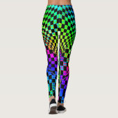 Twisted Schachbretts Multi von Kenneth Yoncich Leggings (Rückseite)