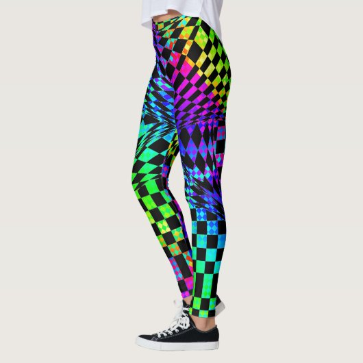 Twisted Schachbretts Multi von Kenneth Yoncich Leggings (Links)