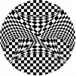 Twisted Schachbretts von Kenneth Yoncich<br><div class="desc">Verdrillte Schachbretter,  Schlüsselkette. Bilder Copyright (C) Kenneth Kenji Yoncich. Alle Rechte vorbehalten.</div>