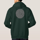 Twisted Schachbretts von Kenneth Yoncich Hoodie (Rückseite)