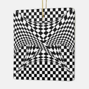 Twisted Schachbretts von Kenneth Yoncich Keramikornament