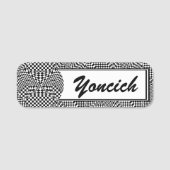 Twisted Schachbretts von Kenneth Yoncich Namensschild (Vorderseite)