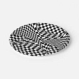 Twisted Schachbretts von Kenneth Yoncich Pappteller