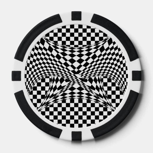 Twisted Schachbretts von Kenneth Yoncich Pokerchips (Vorderseite)
