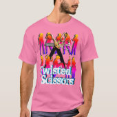 Twisted Scissors Dancing Ladys Scrapbook T - Shirt (Vorderseite)
