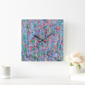 Twisted Sister Wall Clock Quadratische Wanduhr (Zuhause)