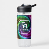 Twisted Smoke Monogram Aqua Trinkflasche (Links)