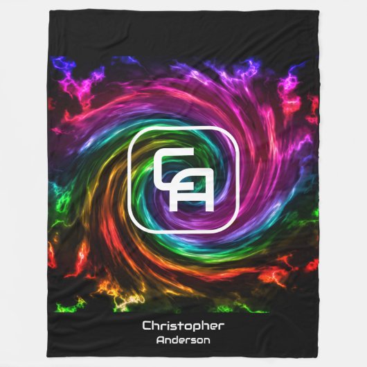 Twisted Smoke Multicolor-Fleece-Decke Fleecedecke (Vorderseite)