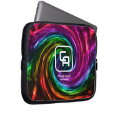 Twisted Smoke Multicolors Electronics Bag Laptopschutzhülle (Vorne Rechts)