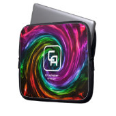 Twisted Smoke Multicolors Electronics Bag Laptopschutzhülle (Vorderseite Links)