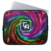Twisted Smoke Multicolors Electronics Bag Laptopschutzhülle (Vorderseite)