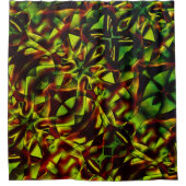 Twisted ties of burnt green tapes duschvorhang (Vorderseite)