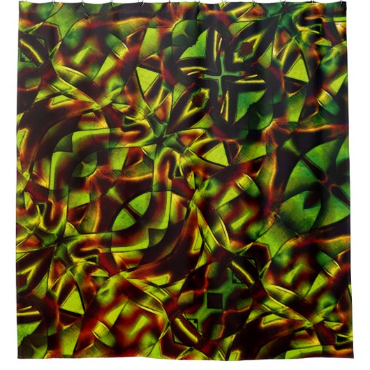 Twisted ties of burnt green tapes duschvorhang (Vorderseite)