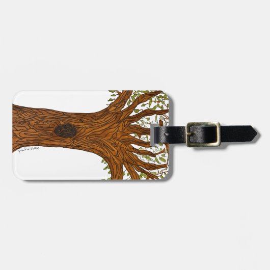 Twisted Tree Gepäckanhänger (Vorderseite horizontal)