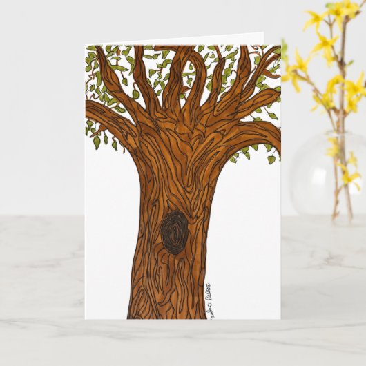 Twisted Tree  Karte (Gelbe Blume)