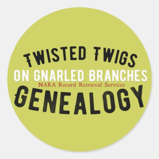 Twisted Twigs Genealogy Stickers (Vorderseite)