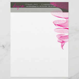 Twister Fuchsia Pink Moderner Designer-Briefkopf Briefkopf