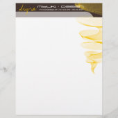 Twister Yellow Modern Designer Template Lethead Briefbogen (Vorderseite)