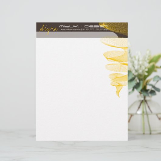 Twister Yellow Modern Designer Template Lethead Briefbogen (Stehend Vorderseite)