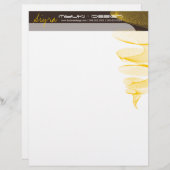 Twister Yellow Modern Designer Template Lethead Briefbogen (Vorne/Hinten)