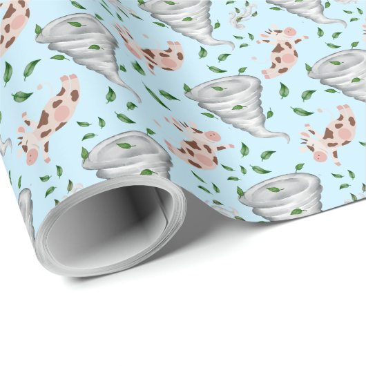 Twisters Tornado Gift Wrapping Paper - Blue Geschenkpapier (Rolleneckpunkt)