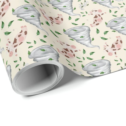Twisters Tornado Gift Wrapping Paper - Cream Geschenkpapier (Rolleneckpunkt)