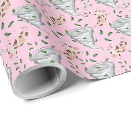 Twisters Tornado Gift Wrapping Paper - Pink Geschenkpapier