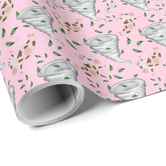 Twisters Tornado Gift Wrapping Paper - Pink Geschenkpapier (Rolleneckpunkt)