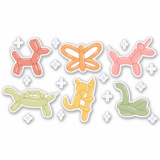 TWISTIERES TIERBALLOONS-SET AUFKLEBER (Vorderseite)