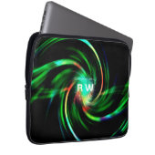 Twisting Effect Green Personalisiert Laptopschutzhülle (Vorne Rechts)