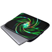 Twisting Effect Green Personalisiert Laptopschutzhülle (Vorne Knopf)
