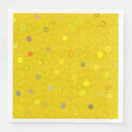 Twisty Polka Dot Spiral Yellow Paper Party Napkins Serviette