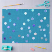 Twisty Polka Dot Spirals Blue Tissue Paper Seidenpapier (Basteln)