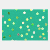 Twisty Polka Dot Spirals Dreifarbiges Geschenkpapi Geschenkpapier Set (Vorderseite 2)
