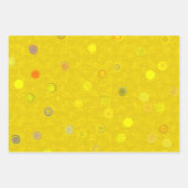 Twisty Polka Dot Spirals Dreifarbiges Geschenkpapi Geschenkpapier Set (Vorderseite)