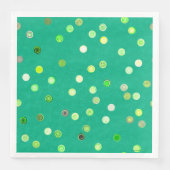Twisty Polka Dot Spirals Green Paper Party Napkins Serviette (Vorderseite)